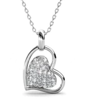 Gioielli di moda con pendente personalizzato in argento 925 con collana a forma di cuore